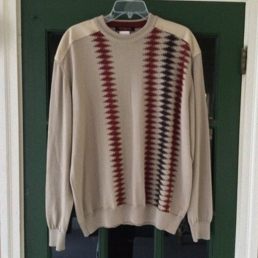 Torras 100% Wool with Leather Epaulets Crew Neck Sweater Sz EU54/US44
